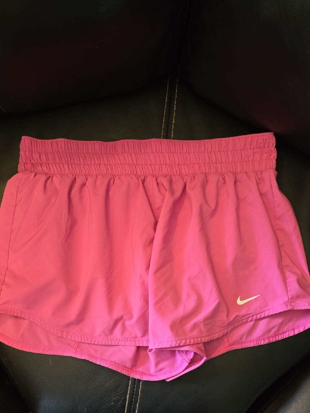 Nike Women's Pink Running Shorts with Reflective Swoosh